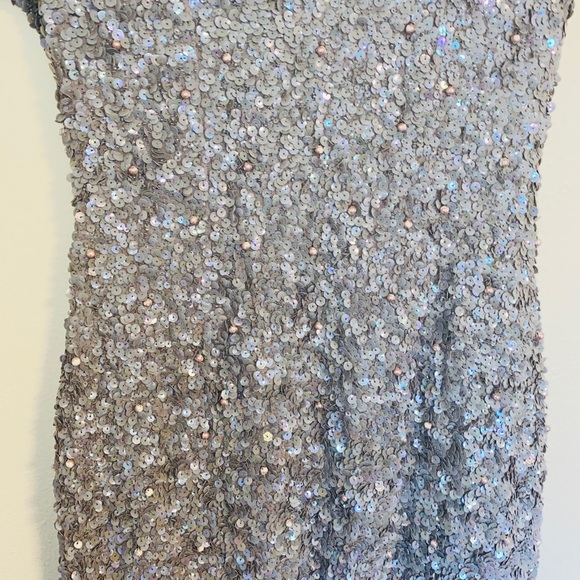 {Parker} Serena silver sequin mini dress - Picture 4 of 13